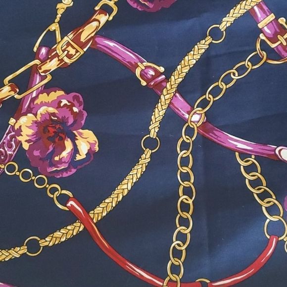 NWOT Charter Club Navy Equestrian Print Skirt - Picture 6 of 8